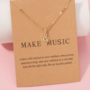 Music note necklace